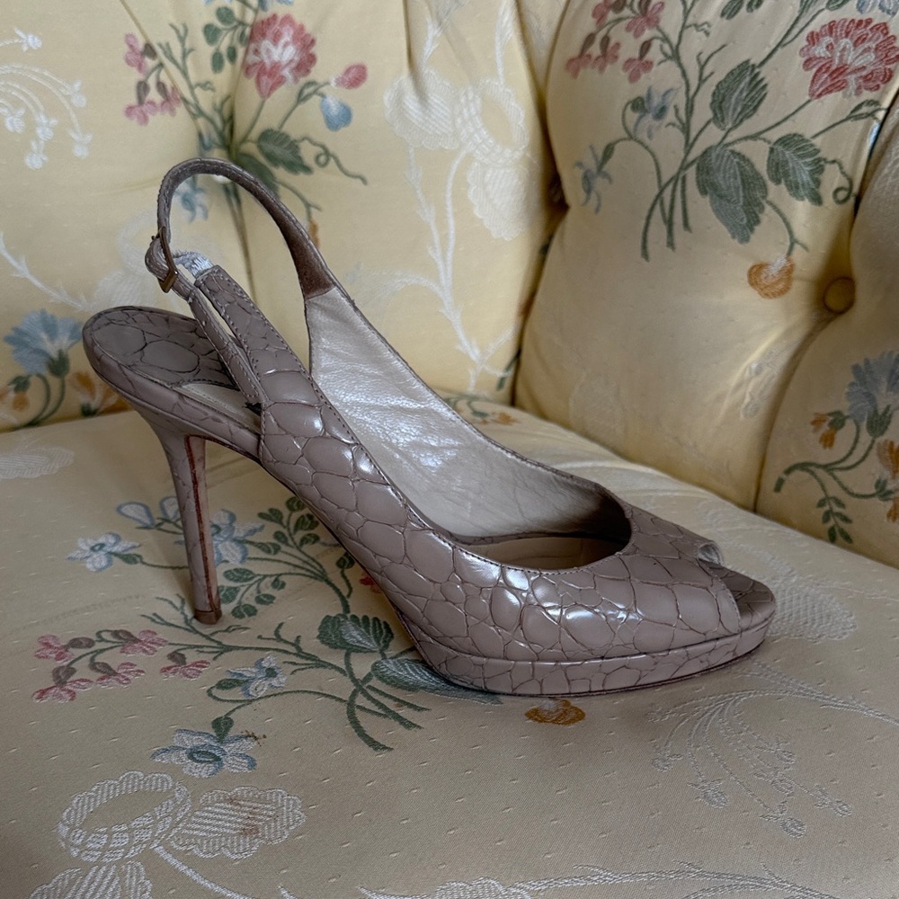 Jimmy Choo London Mock Croc Heels.